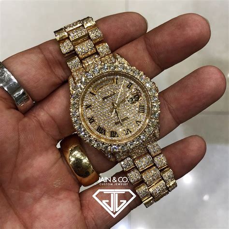 bust down presidential rolex|Rolex iced out.